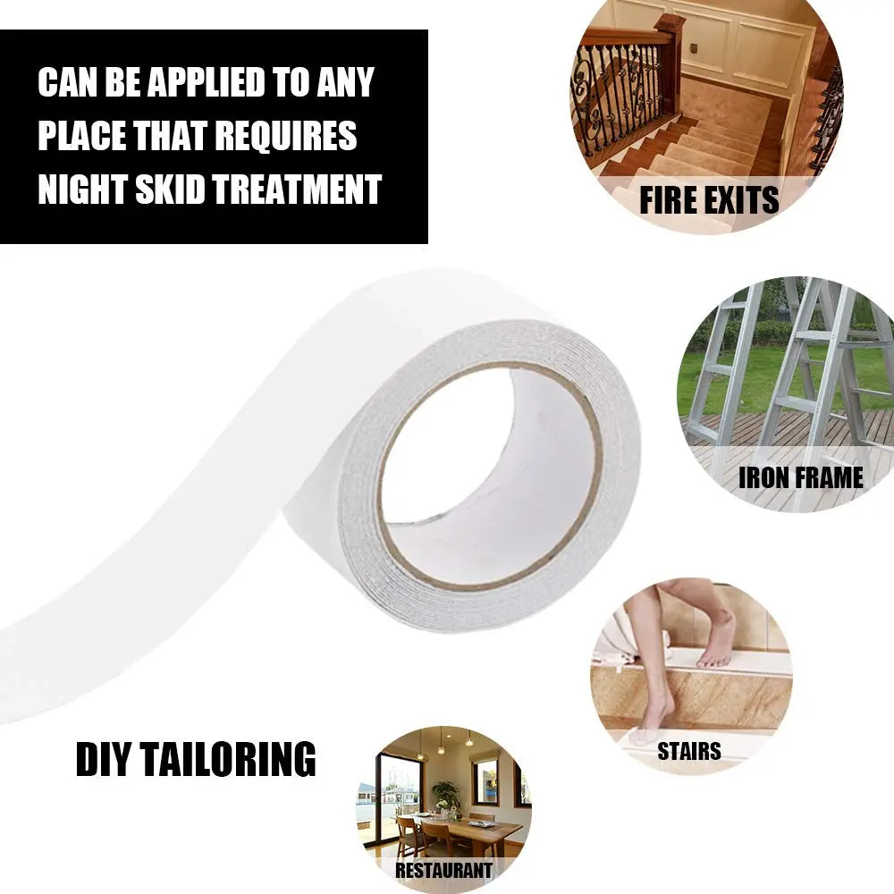 LifeKrafts white abrasive anti-skid tape for stairs, floors and ramps
