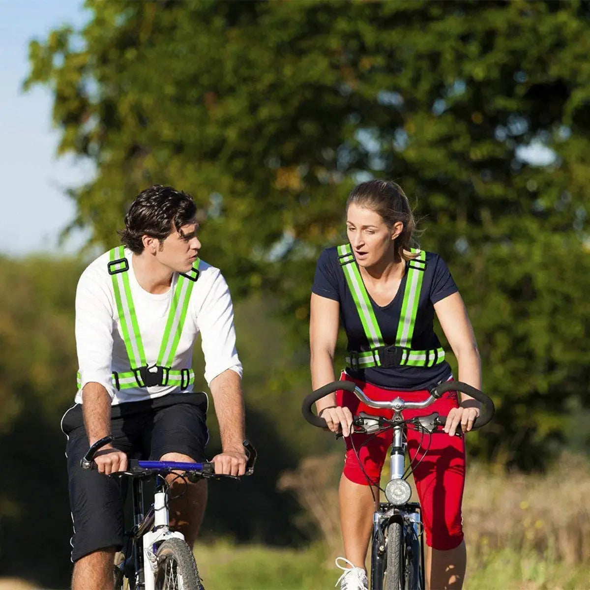 Safety Reflective Vest for Outdoors and Biking - Green Color LifeKrafts