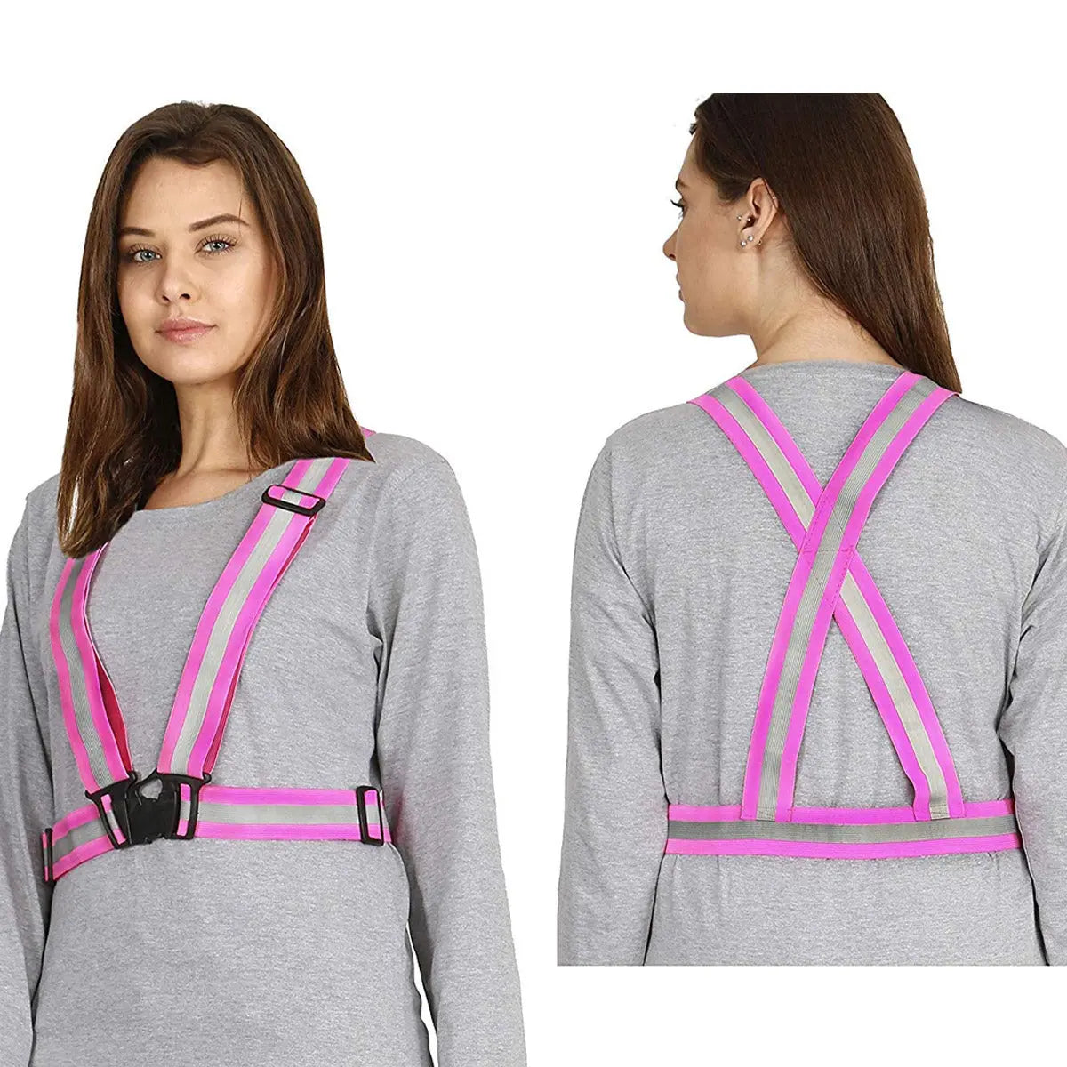 Safety Reflective Vest for Outdoors and Biking - Pink Color LifeKrafts