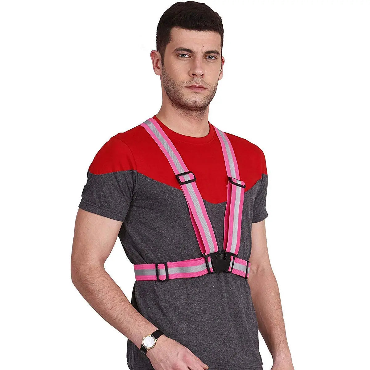 Safety Reflective Vest for Outdoors and Biking - Pink Color LifeKrafts
