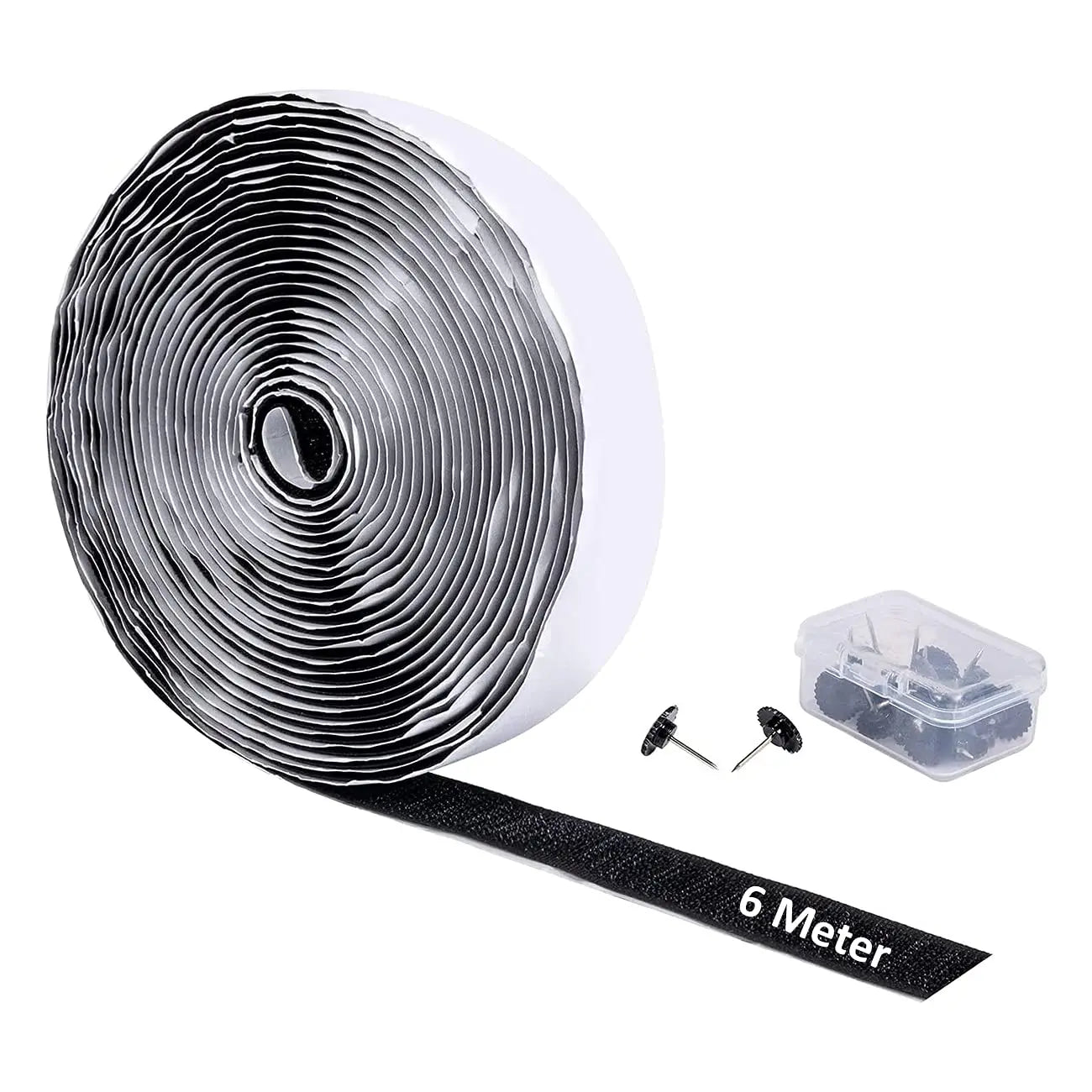 Self-adhesive hook tape roll for door and window mosquito net replacement