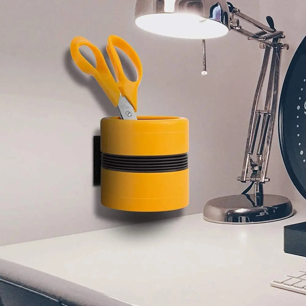 Self-adhesive hook and loop tape mounting a lightweight organizer to wall