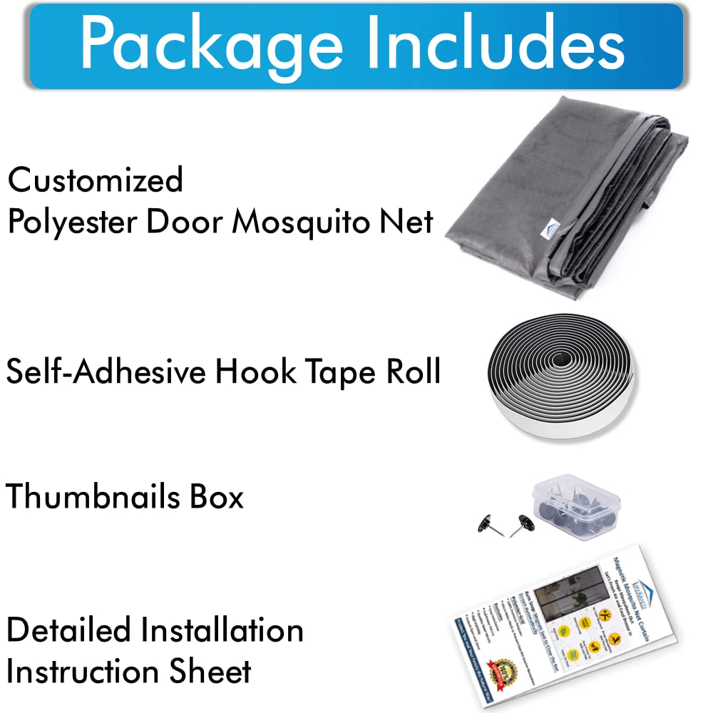 Customizable Polyester Magnetic Door Mosquito Net LifeKrafts
