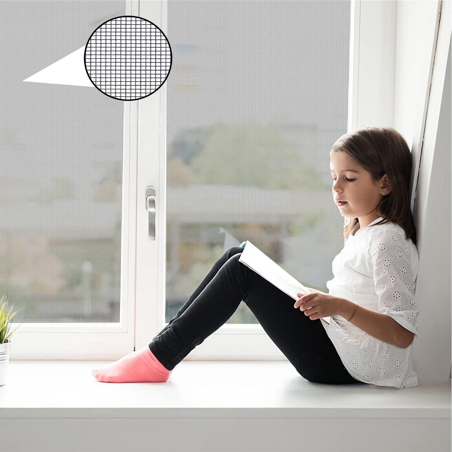 Fiberglass Windows Mosquito Mesh Roll 120 GSM Highly Durable and Best in Class (White color) LifeKrafts