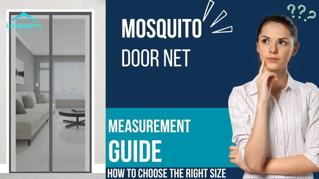 LifeKrafts polyester magnetic door mosquito net self-closing demonstration